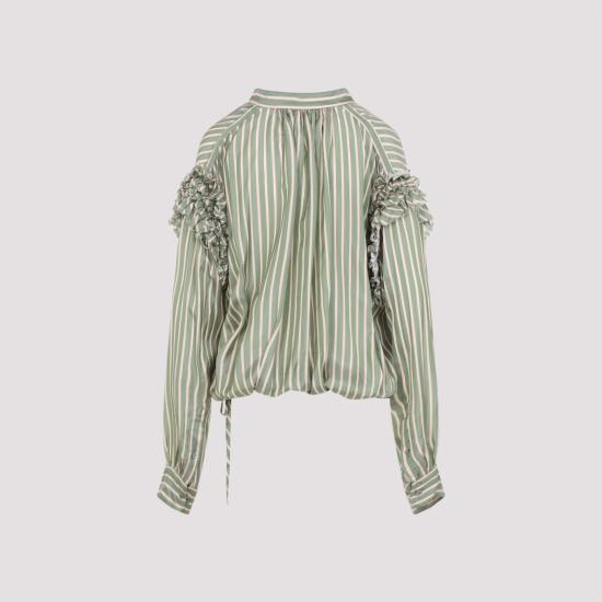 26SS 드리스 반 노튼 셔츠 2610107453274 604 GREEN - DRIES VAN NOTEN