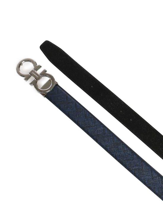 26SS 살바토레 페라가모 가죽 벨트 679710790394121 Dark Blue - SALVATORE FERRAGAMO
