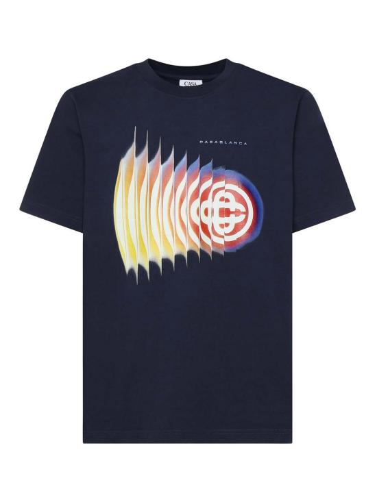 26SS 카사블랑카 반팔 티셔츠 MSS26JTS00116 Blue