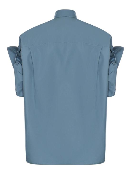 26SS 발렌시아가 턱드 슬리브 셔츠 857833TTM131463 Blue - BALENCIAGA