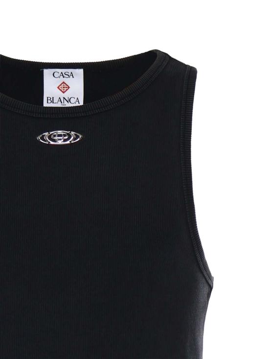 26SS 카사블랑카 민소매 티셔츠 MSP26JTS05701 Black - CASABLANCA