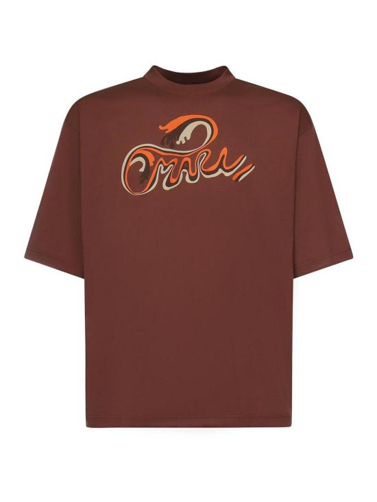 26SS 마르니 반팔 티셔츠 HUMU02230PUSCY76L1M37 Brown