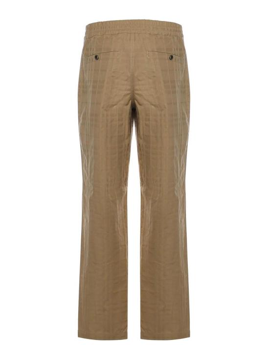 26SS 버버리 텍스쳐드 체크 코튼 트라우저 8117841 Beige - BURBERRY