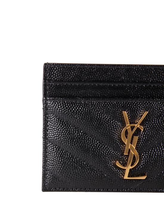 26SS 생로랑 카산드라 마틀라세 카드 케이스 423291 BOW01 1000 NERO - SAINT LAURENT