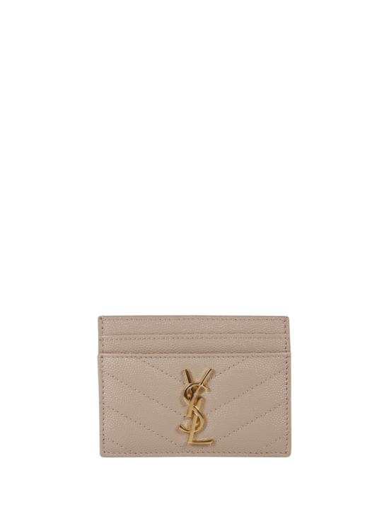 26SS 생로랑 카산드라 마틀라세 카드 케이스 423291 BOW01 2721 DARK BEIGE