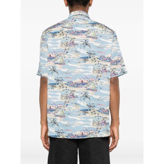 26SS 세븐포올맨카인드 반팔 셔츠 7M8N0G56 REGULAR 3HT BLUE NEUTRALS - 7 FOR ALL MANKIND