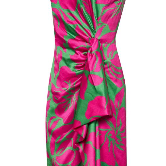 26SS 드리스 반 노튼 미디 원피스 3189 011037 604 PINK GREEN - DRIES VAN NOTEN