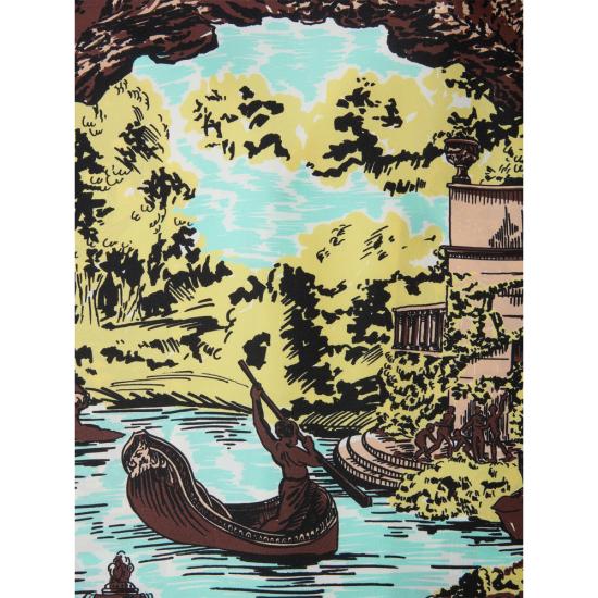 26SS 베르사체 긴팔 셔츠 1A17974 1024232 5X000 BROWN YELLOW - VERSACE