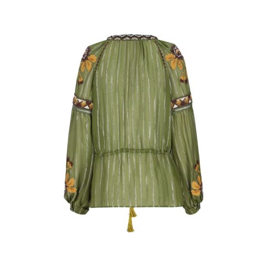 26SS 발렌티노 가라바니 블라우스 8B3AEBB69W2 C9M GREEN - VALENTINO GARAVANI