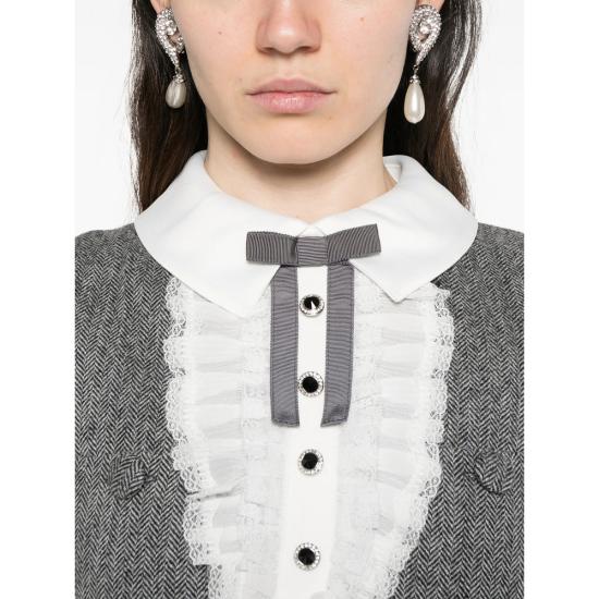 26SS 셀프 포트레이트 숏 원피스 SS26 154S GR GREY - SELF PORTRAIT