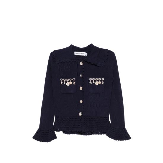 26SS 셀프 포트레이트 가디건 SS26 048C N NAVY BLUE