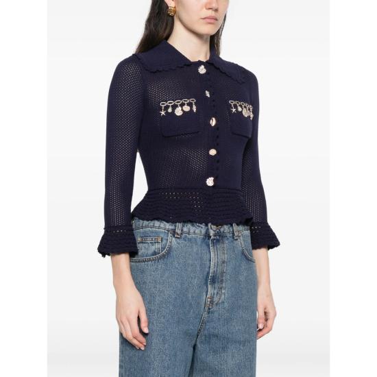 26SS 셀프 포트레이트 가디건 SS26 048C N NAVY BLUE - SELF PORTRAIT