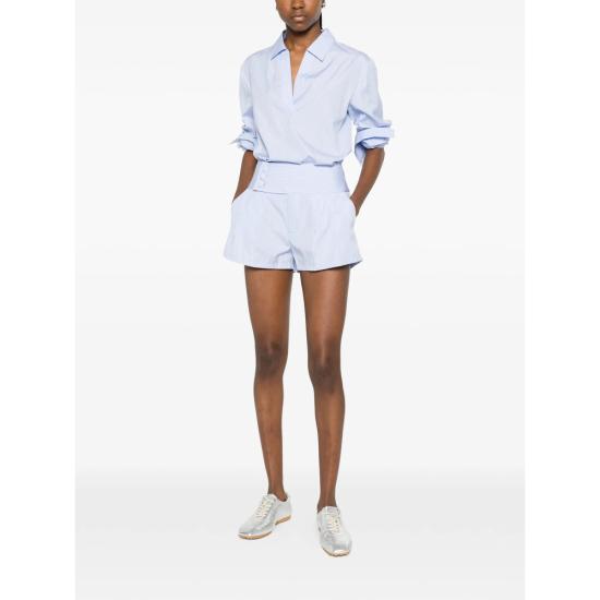 26SS 프레임 블라우스 WS26WBL004 VBML BLUE WHITE - FRAME