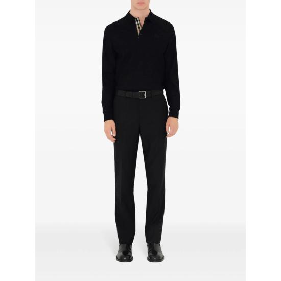 25FW 버버리 폴로 티셔츠 8098800 EDDIE EKD A1189 BLACK - BURBERRY