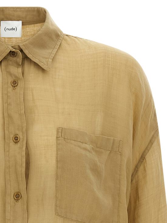 26SS 누드 블라우스 1103E26426513 Brown - NUDE