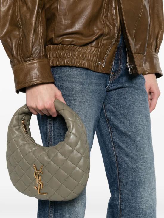 26SS 생로랑 이카리노 퀼티드 나파 토트백 851689 AAANG 3775 STRONG MOSS - SAINT LAURENT
