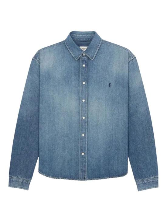 26SS 생로랑 긴팔 셔츠 862246 Y29YA 4428 HORIZON BLUE