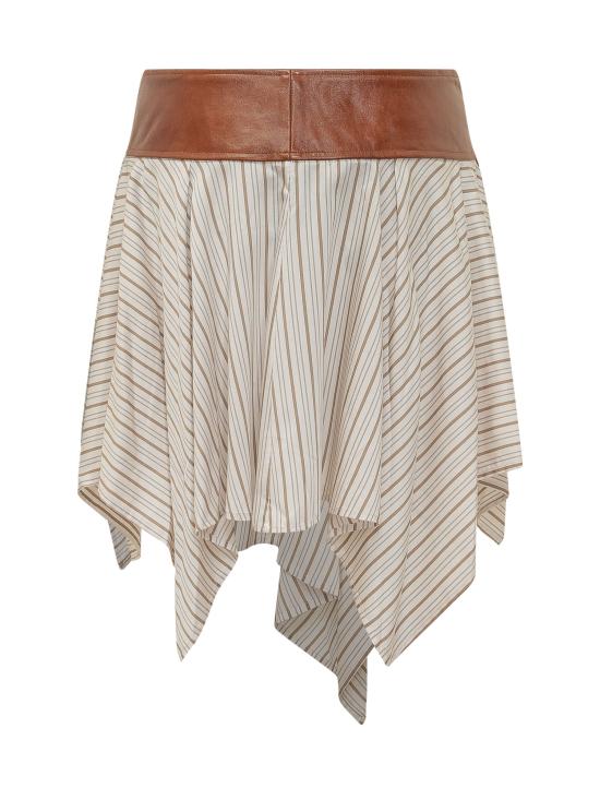 26SS 이로 스커트 26SWM31UMBY MUL8226S BEIGE LEFT BANK STRIPE - IRO