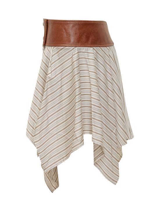 26SS 이로 스커트 26SWM31UMBY MUL8226S BEIGE LEFT BANK STRIPE - IRO