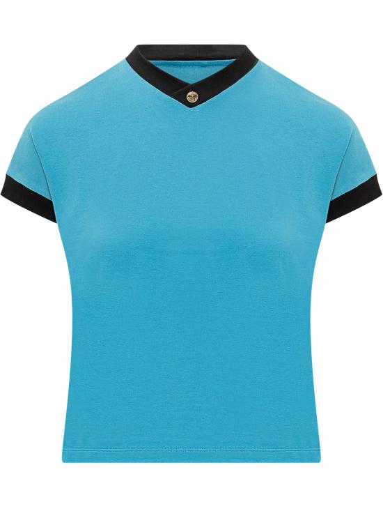 26SS 베르사체 반팔 티셔츠 10236971A17894 2VN90 AZURE BLUE NERO