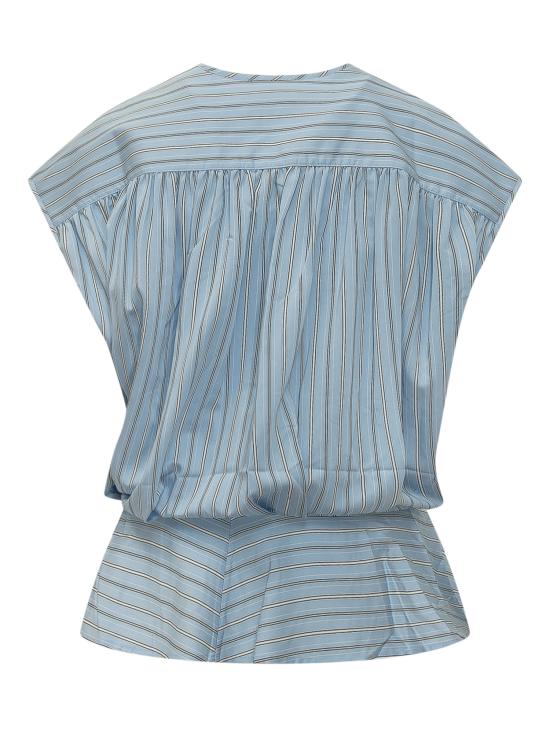 26SS 이로 반팔 티셔츠 26SWM16UTTOPIA MUL8126S BLUE LEFT BANK STRIPE - IRO