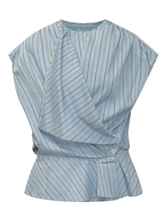 26SS 이로 반팔 티셔츠 26SWM16UTTOPIA MUL8126S BLUE LEFT BANK STRIPE