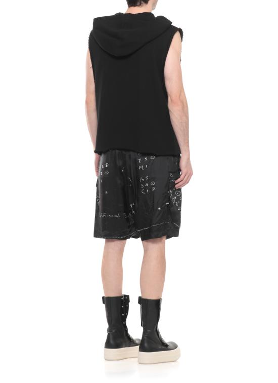 26SS 릭 오웬스 후드 티셔츠 RU01F2153 JNT09 Black - RICK OWENS