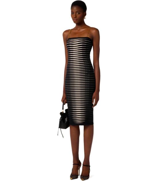 26SS 엘리자베타프랜치 숏 원피스 AM99S61E2 685 40 Black - ELISABETTA FRANCHI