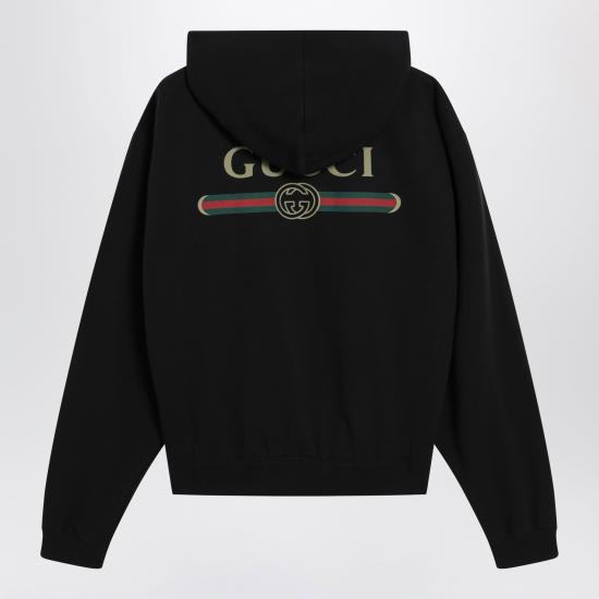 26SS 구찌 로고 프린트 캐시미어 블렌드 집 자켓 864623XJHT8 Black - GUCCI