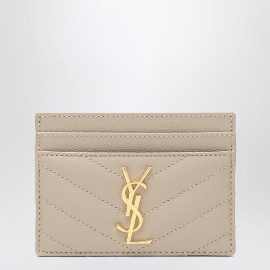 26SS 생로랑 카산드라 마틀라세 카드 케이스 423291BOW01 Beige