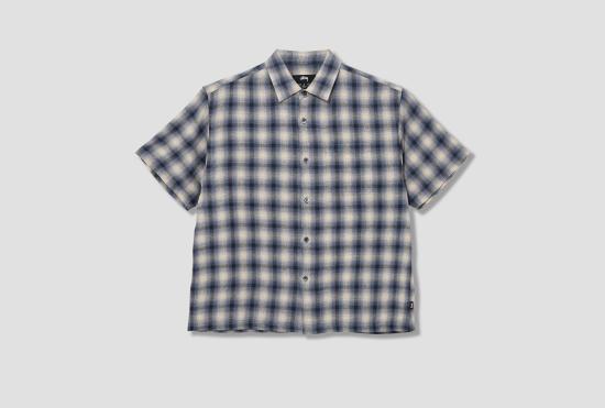 26SS 스투시 셔츠 LIAM SS 체크  1110385 블루