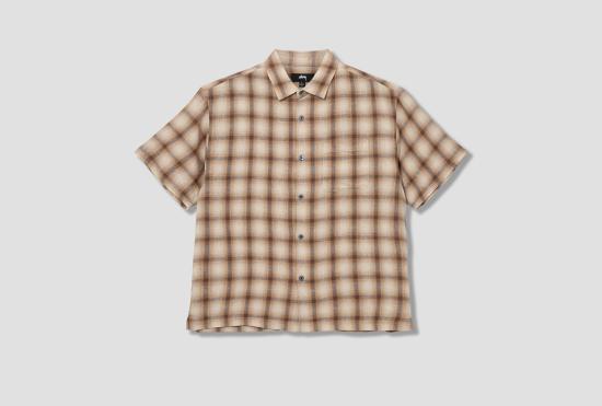 26SS 스투시 셔츠 LIAM SS 체크  1110385 브라운