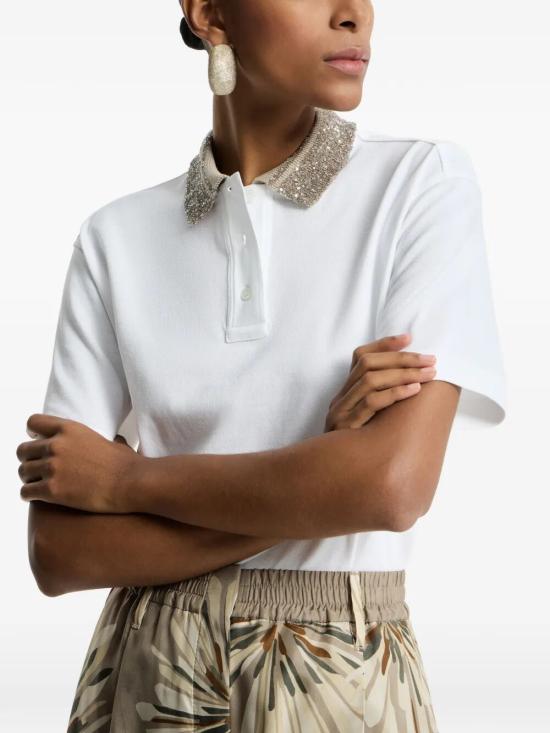 26SS 브루넬로 쿠치넬리 폴로 티셔츠 M0T63EJ105 C6159 BIANCO - BRUNELLO CUCINELLI