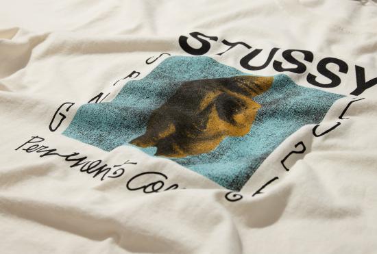 26SS 스투시 반팔 티셔츠 퍼머넌트 컬렉션 피그먼트 염색 티셔츠 1905182 오프 화이트 - STUSSY