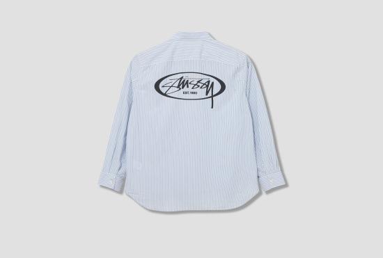 26SS 스투시 셔츠 스탠다드 LS  로고 1110387 연한 파란색 - STUSSY
