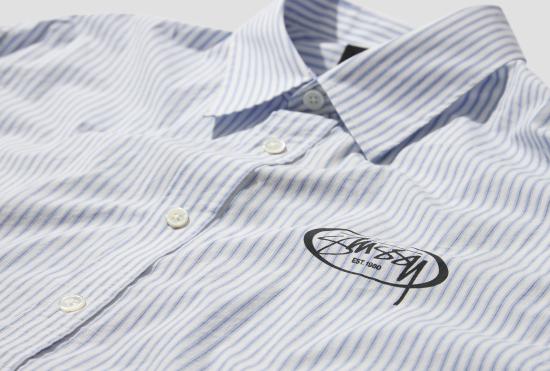 26SS 스투시 셔츠 스탠다드 LS  로고 1110387 연한 파란색 - STUSSY