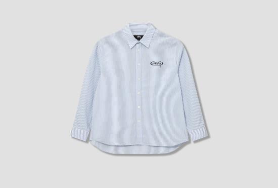 26SS 스투시 셔츠 스탠다드 LS  로고 1110387 연한 파란색