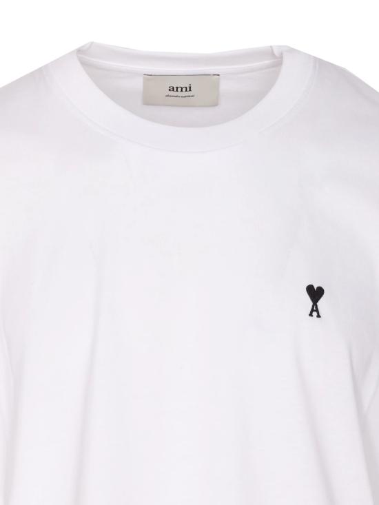26SS 아미 스몰 하트 로고 라이트 코튼 저지 티셔츠 HTS346 724100 White - AMI
