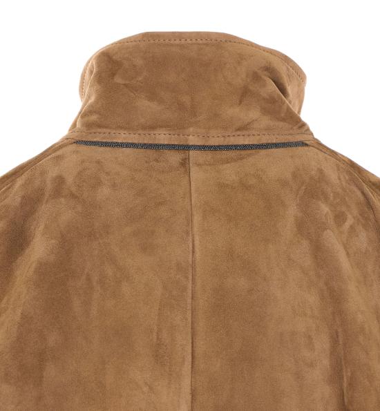 26SS 브루넬로 쿠치넬리 스웨이드 트윌 사파리 재킷 MPCAI7853 C9267 Brown - BRUNELLO CUCINELLI