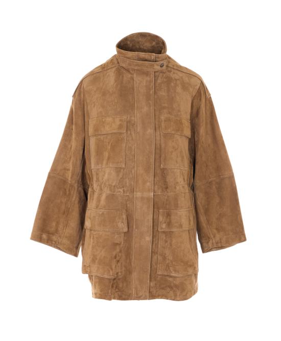 26SS 브루넬로 쿠치넬리 스웨이드 트윌 사파리 재킷 MPCAI7853 C9267 Brown