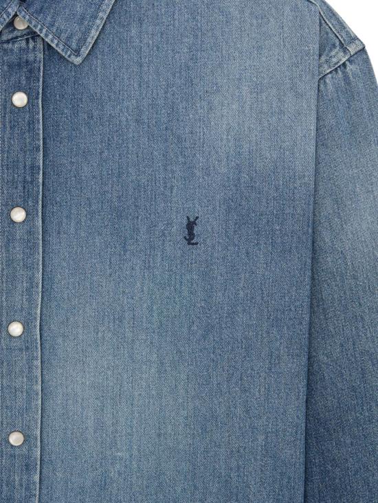 26SS 생로랑 셔츠 862246 Y29YA4428 Denim scuro - SAINT LAURENT