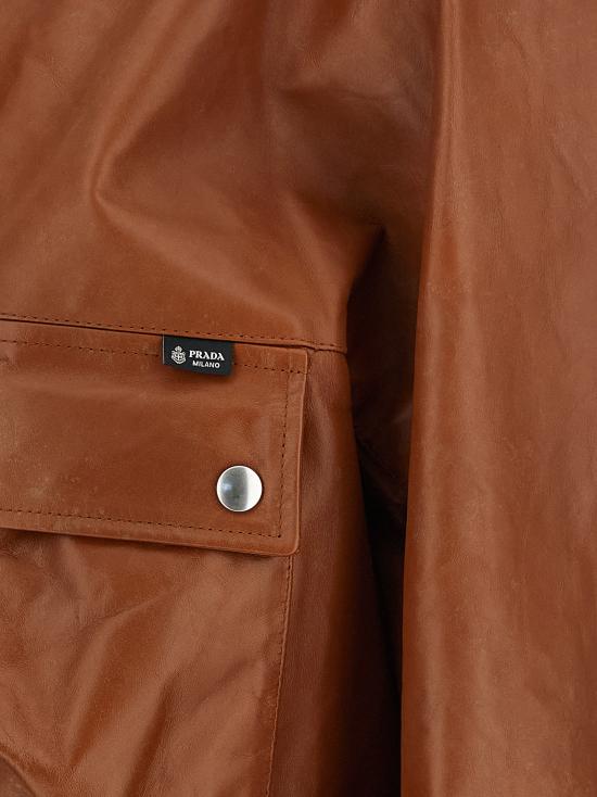 26SS 프라다 가죽 자켓 56A242SOOO180OF0134 Brown - PRADA