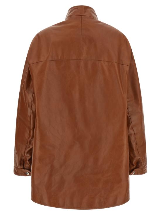 26SS 프라다 가죽 자켓 56A242SOOO180OF0134 Brown - PRADA