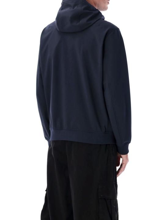  스톤 아일랜드 자켓 소프트쉘 R E.Dye 기술 라이트 후드 재킷 네이비 - STONE ISLAND