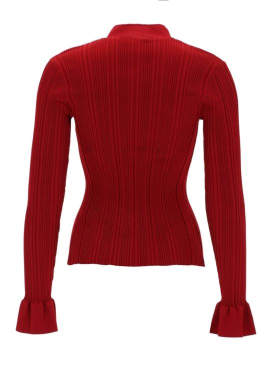  셀프 포트레이트 가디건 (보석 단추 장식, 레드) - SELF PORTRAIT