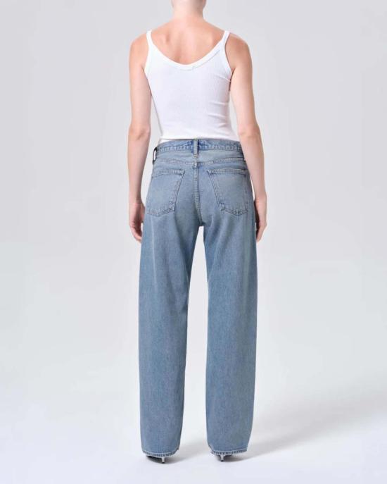  에이골디 데님 팬츠 아골드 아크 크리스 크로스 진 라이트 워시 데님 - AGOLDE