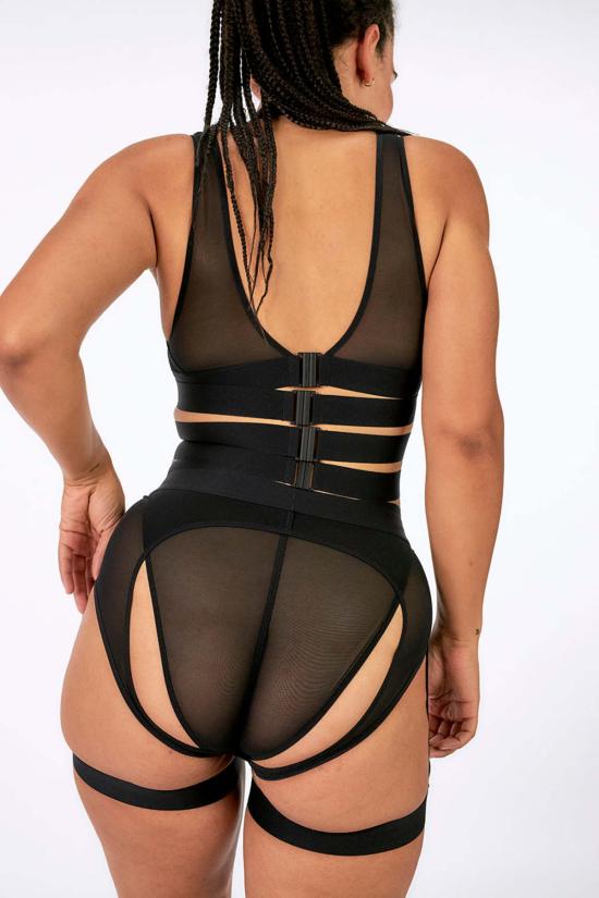  La Fille D'o 팬티 Pour Jouer 서스펜더  블랙 - OTHER BRANDS