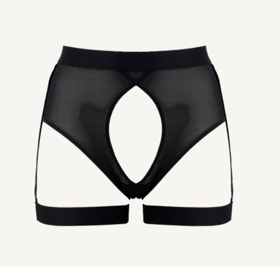  라 피유 도 팬티 La Fille D'o Pour Jouer 서스펜더  블랙 - LA FILLE D'O