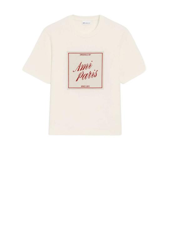  아미 반팔 티셔츠 알렉상드르 마티우시  티셔츠 블랑 크렘