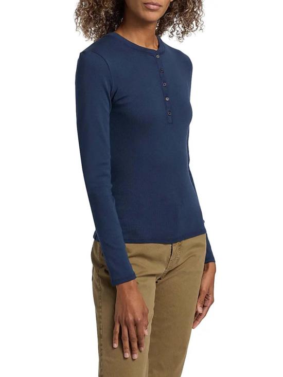  닐리로탄 긴팔 티셔츠 닐리 로탄 조던 코튼 헨리 탑 - NILI LOTAN